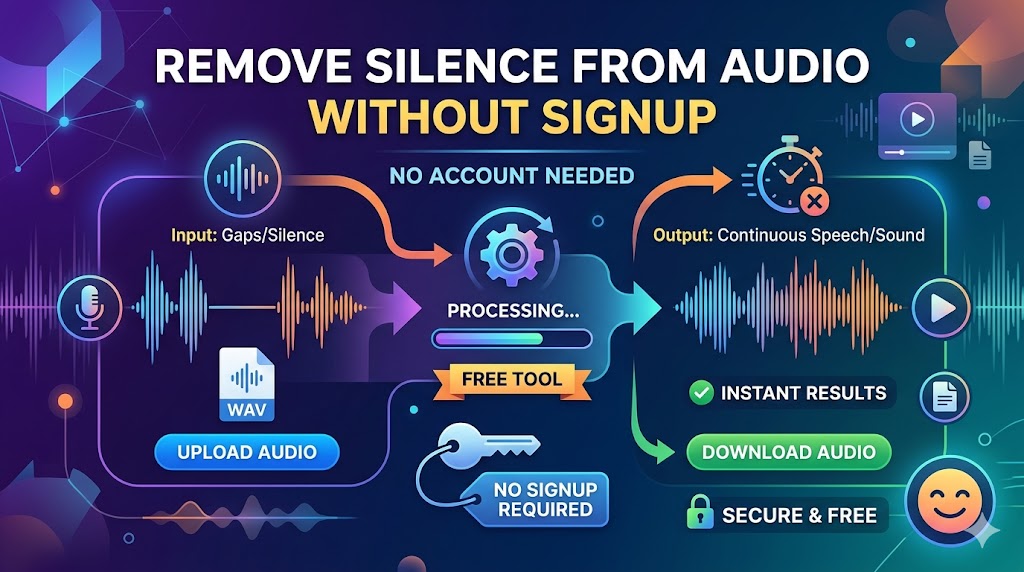 Remove Silence from Audio Without Signup